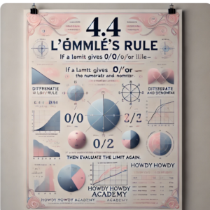 4.4 Indeterminate forms & l'Hospital's Rule